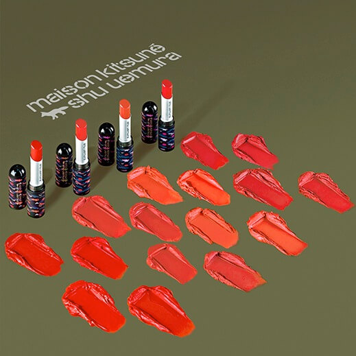 「ルージュ アンリミテッド」 全8色 3,200円(税抜) ©Maison Kitsuné for shu uemura
