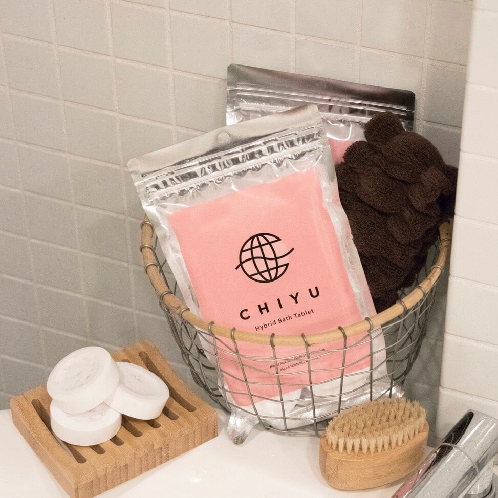 「CHIYU(チユ)」のバスタブレットとお風呂セット