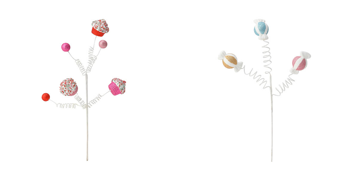 Francfranc(フランフラン)の「Sweets!Sweets!Christmas」のツリーデコレーション カップケーキ・キャンディ／各¥500(ともに税込み)
