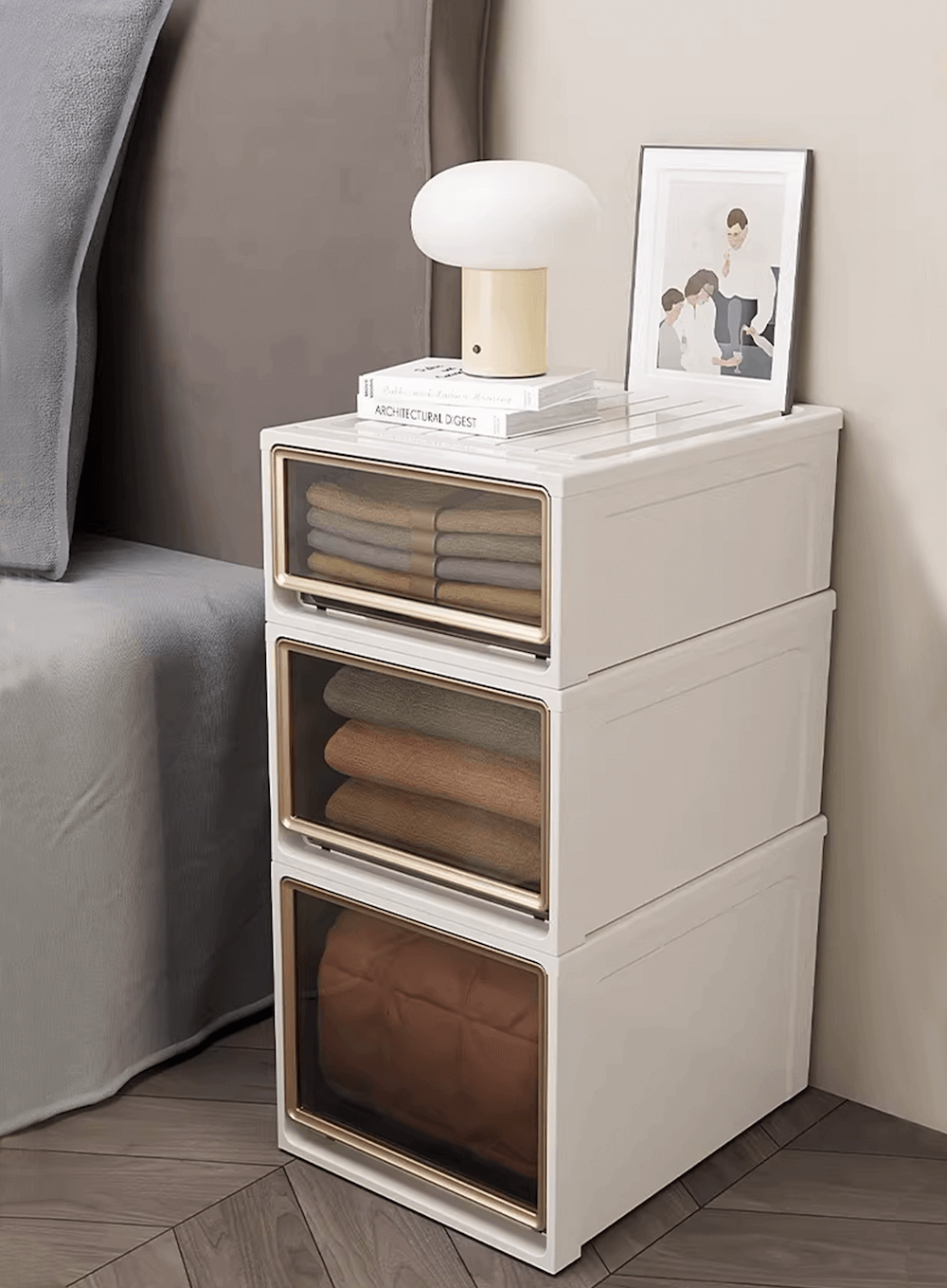 透明プラスチック収納ボックス シングルパック