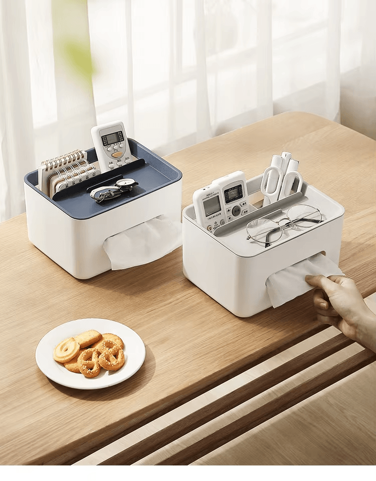 シンプルなデザインのティッシュボックス